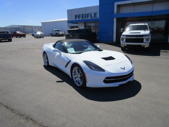2015 Chevrolet Corvette Stingray 3LT in Arctic White — front three-quarter view