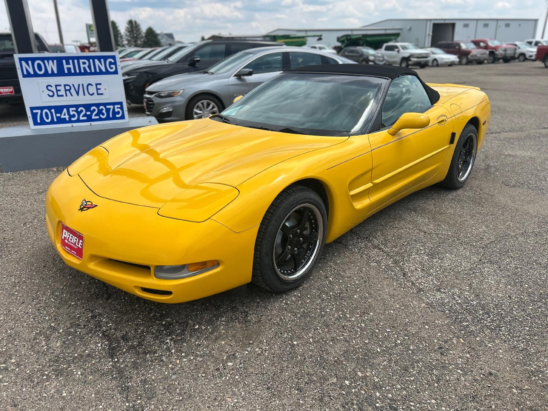 2004 Chevrolet Corvette Convertible in Millenium Yellow — front three-quarter view