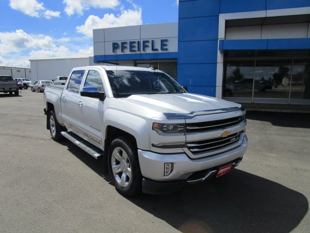 2017 Chevrolet Silverado 1500 LTZ in Silver Ice Metallic — front three-quarter view
