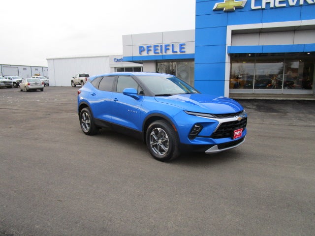 2025 Chevrolet Blazer 2LT in Riptide Blue Metallic — front three-quarter view