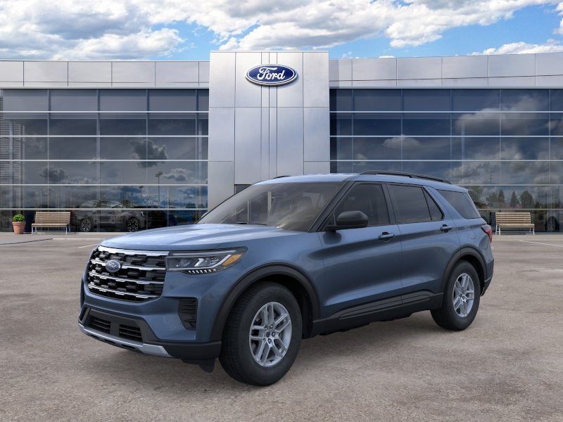 2026 Ford Explorer Active in Vapor Blue Metallic — front three-quarter view
