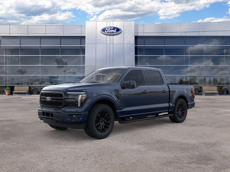 2026 Ford F-150 LARIAT in Antimatter Blue Metallic — front three-quarter view
