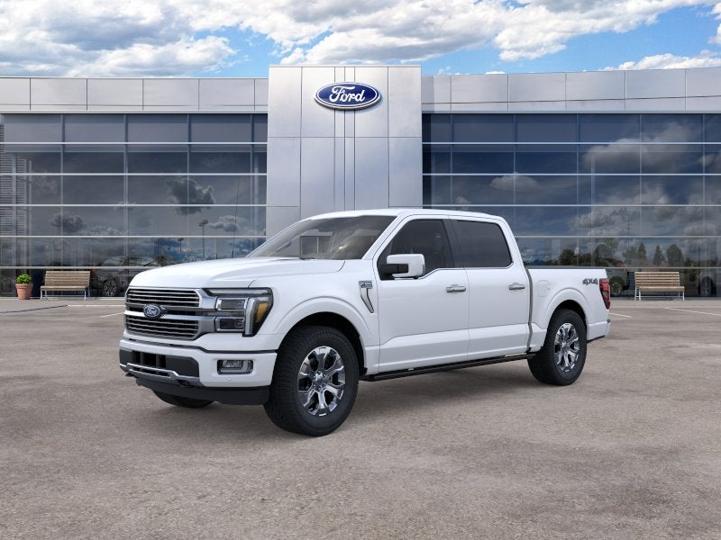 2026 Ford F-150 Platinum in Star White Metallic Tri-Coat — front three-quarter view
