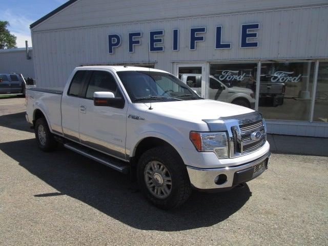 2012 Ford F-150 Lariat in Oxford White — front three-quarter view