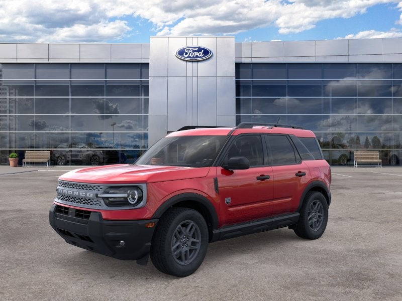 2025 Ford Bronco Sport Big Bend in Ruby Red Metallic Tinted Clearcoat — front three-quarter view